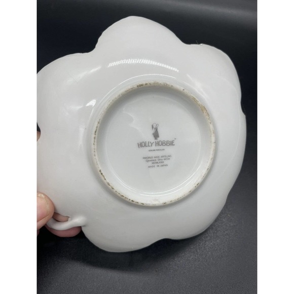 Vintage Holly Hobbie Ring Trinket Dish Love Is Good For Growing Things Butterfly - Picture 2 of 7